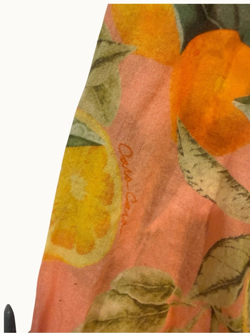 Cara Cara Cute Peach Orange Pattern 100% Cotton Babydoll Dress size M - Picture 6 of 8